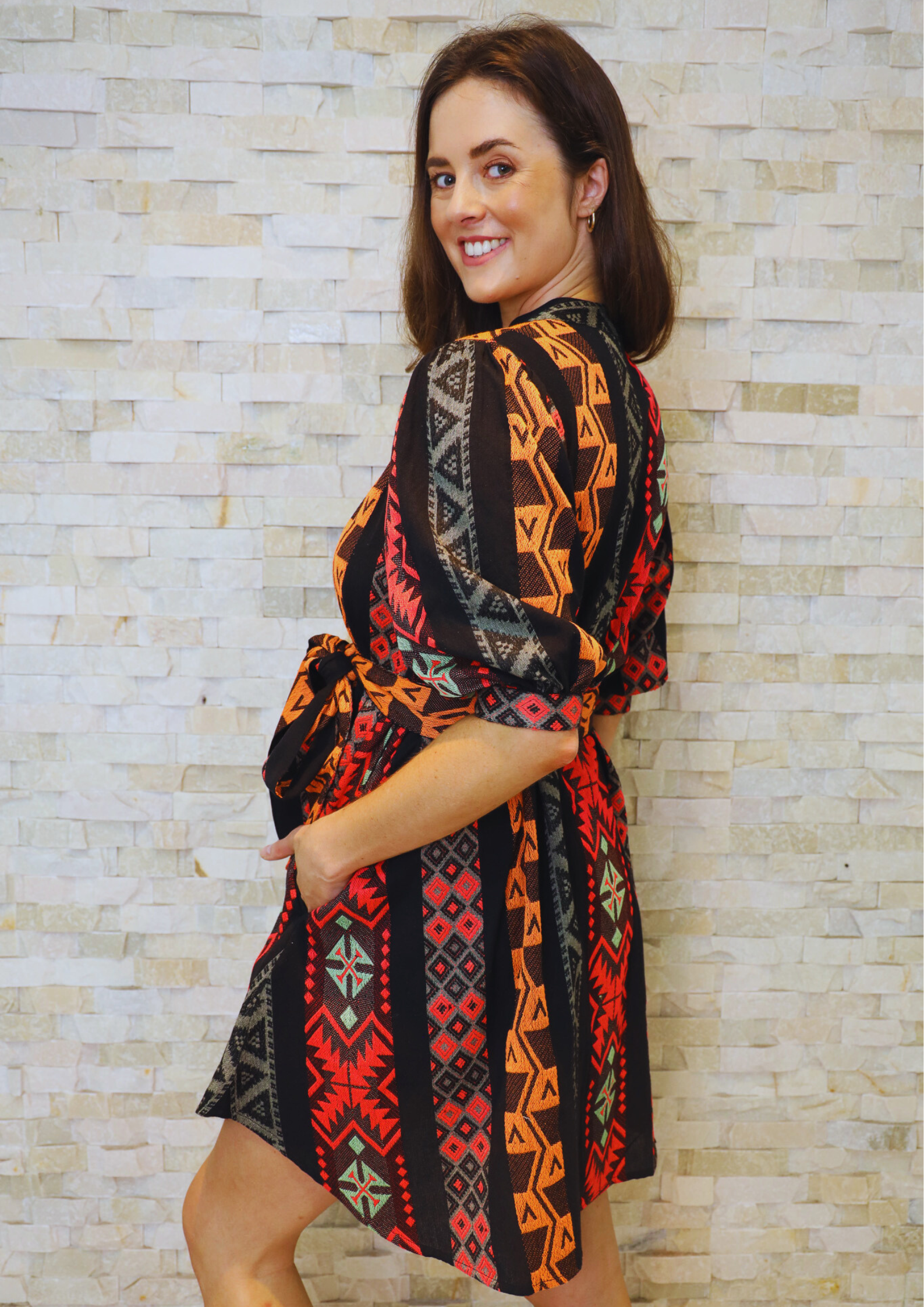 Joop & Gypsy Aztec Sunset Short Dress
