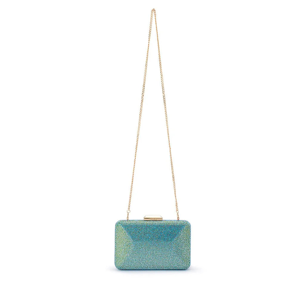 Olga Berg Edith Iridescent Clutch - Green