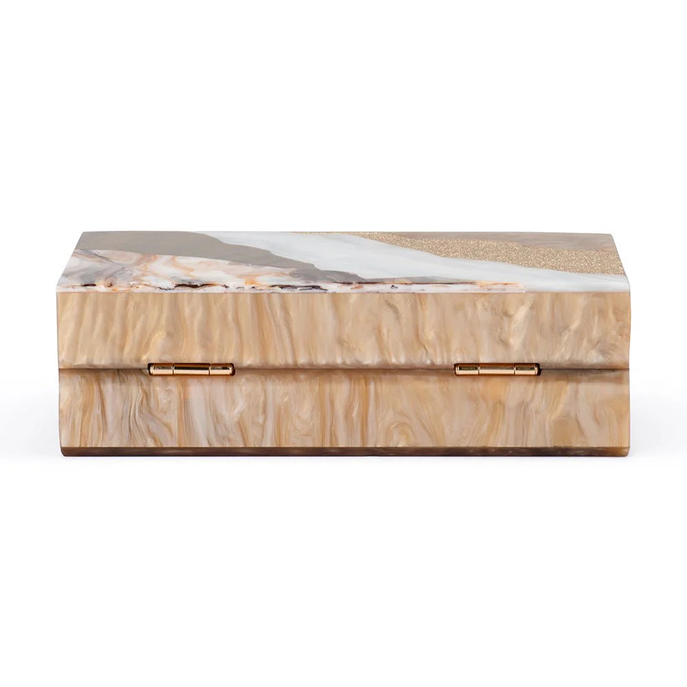 Olga Berg Fleur Acrylic Top Handle Bag - Natural