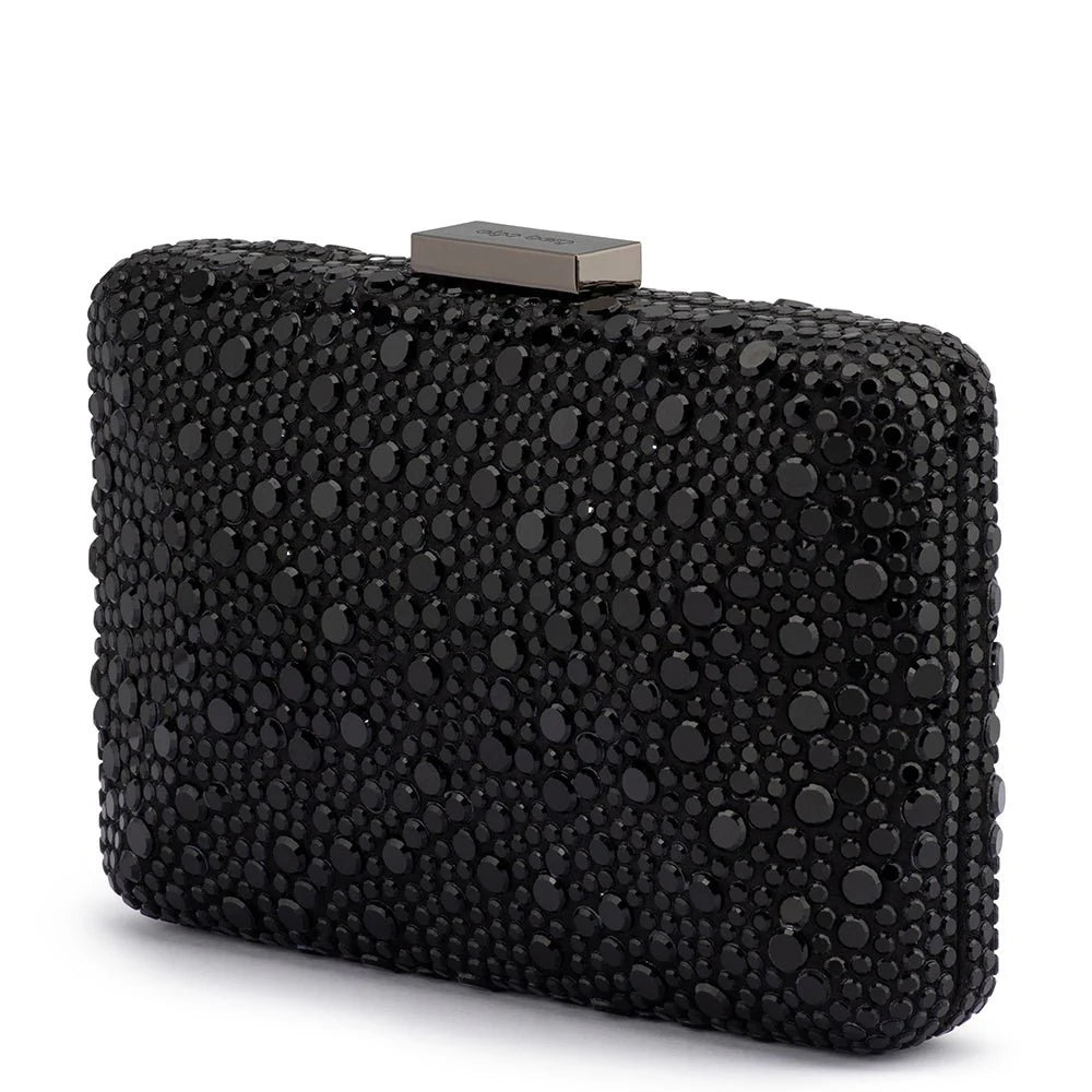 Olga Berg HARRIET Crystal Clutch - Black