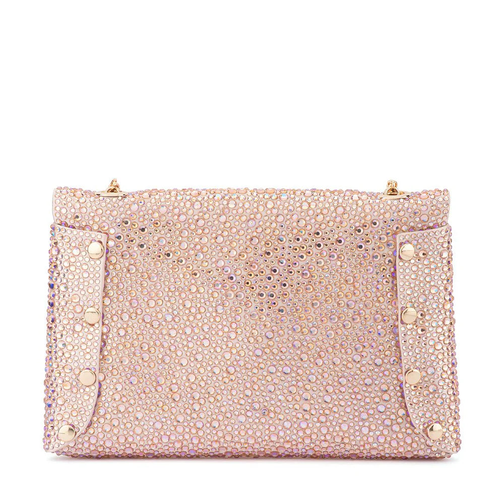 Olga Berg HATTIE Crystal Shoulder Bag - Peach