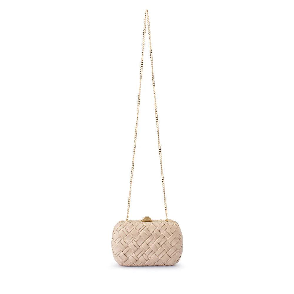 Olga Berg Haven Woven Clutch - Natural