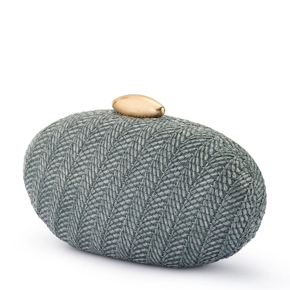 Olga Berg JOSIE Woven Clutch - Blue