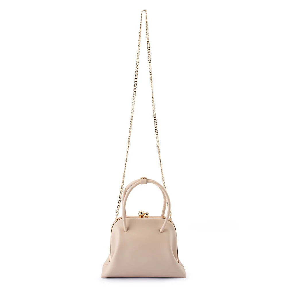 Olga Berg LEANDRA Top Handle Bag - Natural