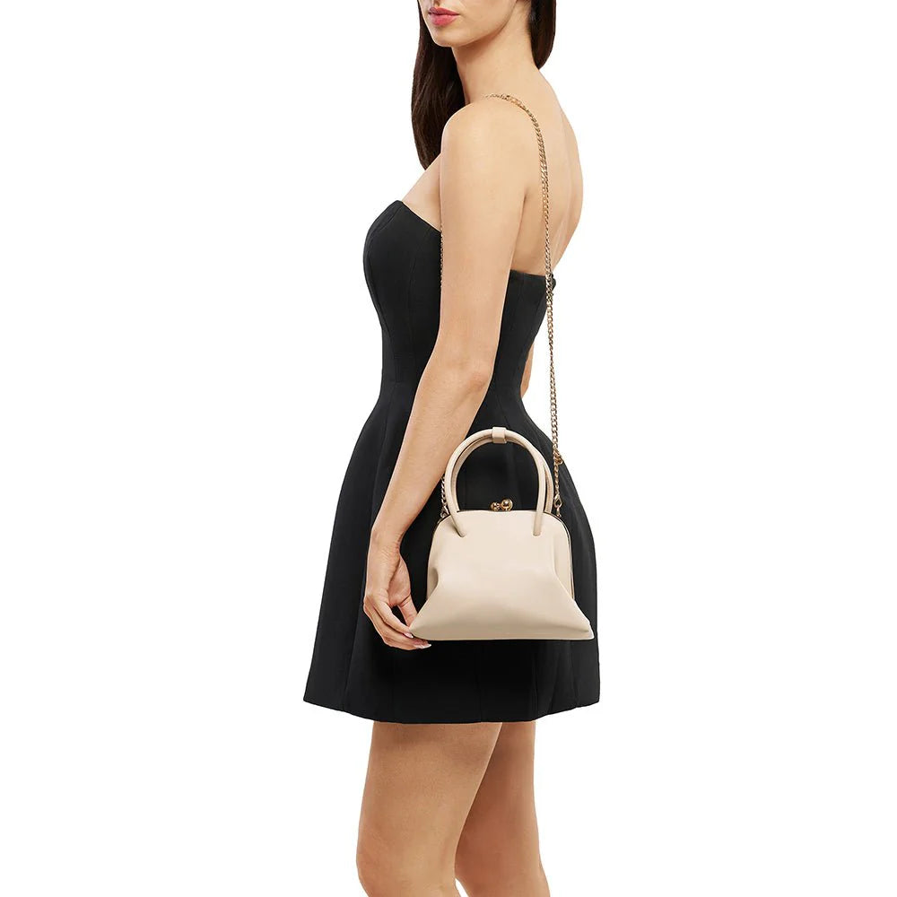 Olga Berg LEANDRA Top Handle Bag - Natural