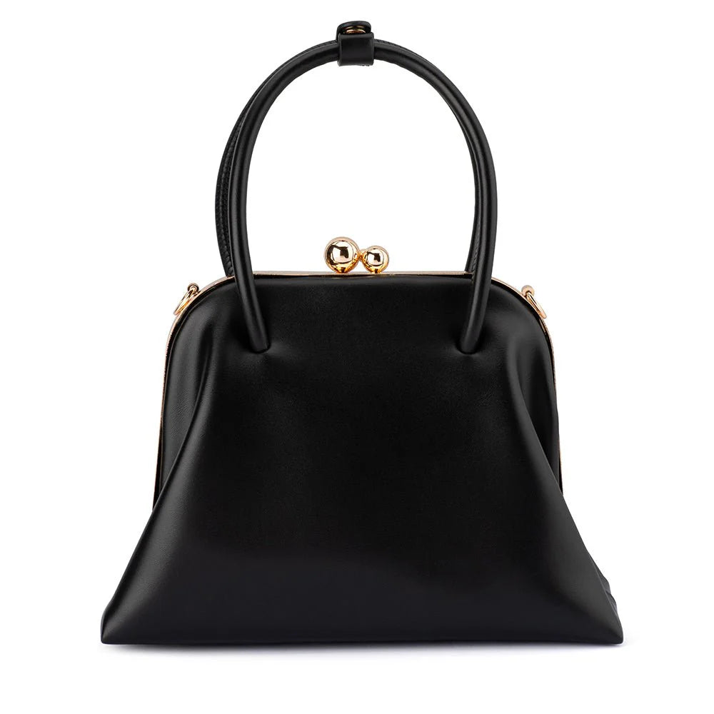 Olga Berg LEANDRA Top Handle Bag - Black
