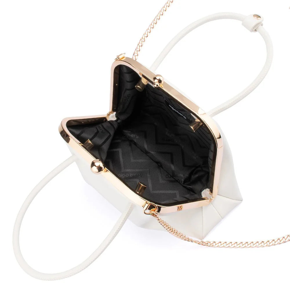 Olga Berg LEANDRA Top Handle Bag - White