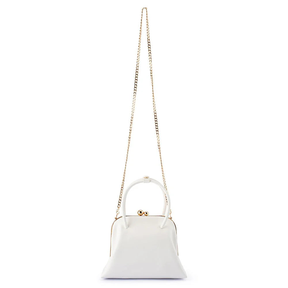 Olga Berg LEANDRA Top Handle Bag - White