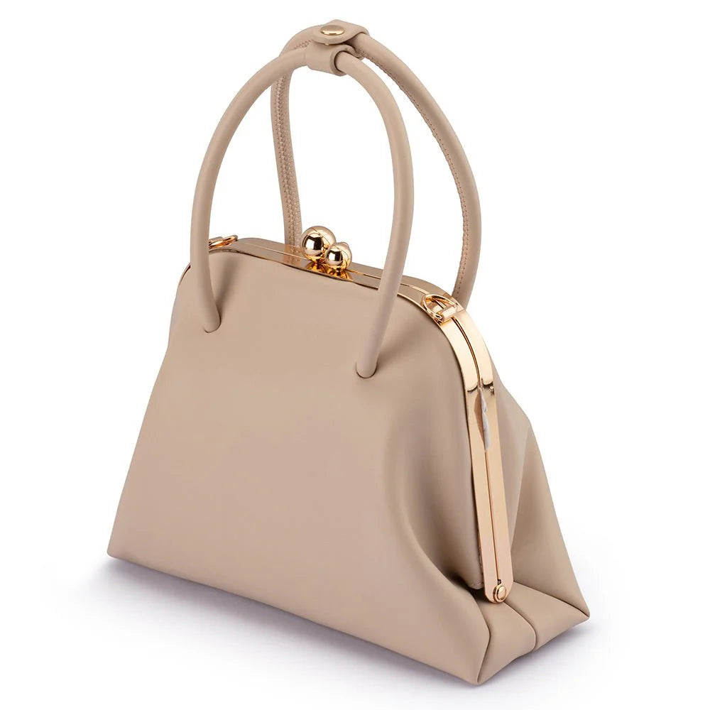 Olga Berg LEANDRA Top Handle Bag - Natural