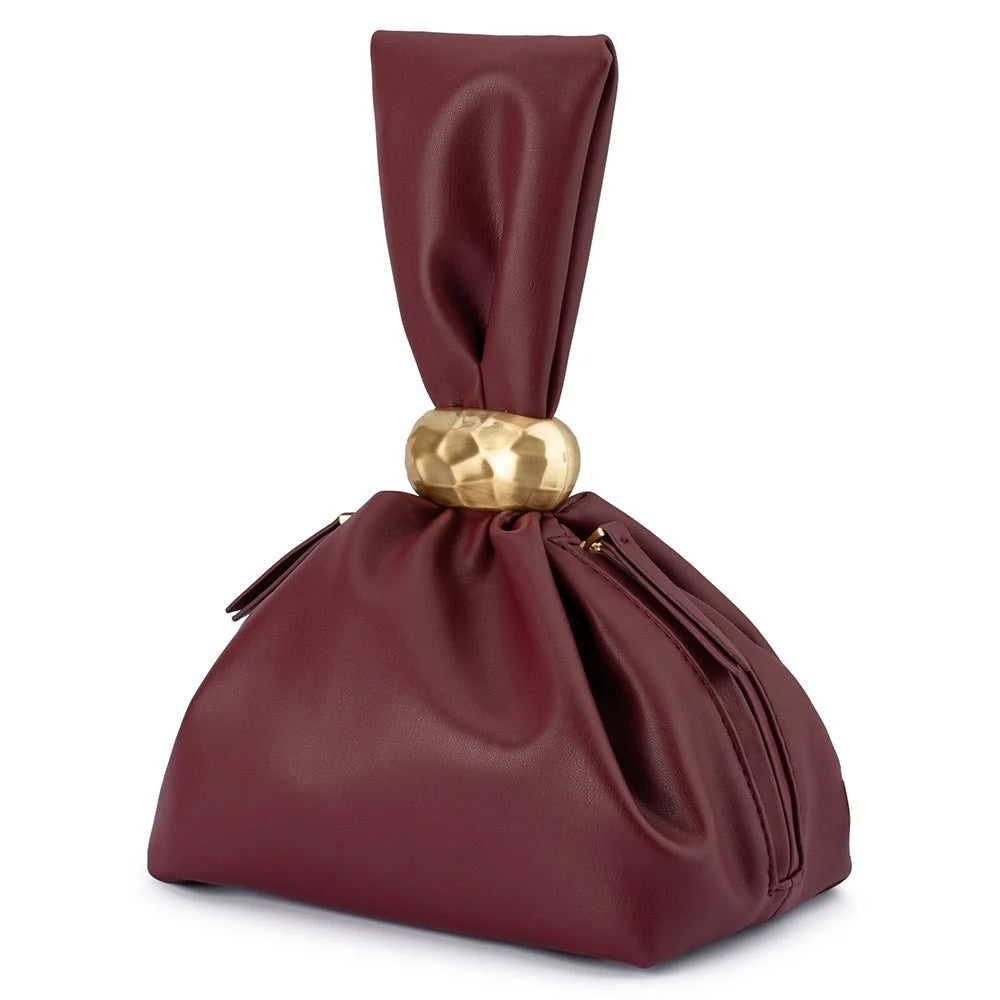Olga Berg LENNI Pouch Bag - Burgundy