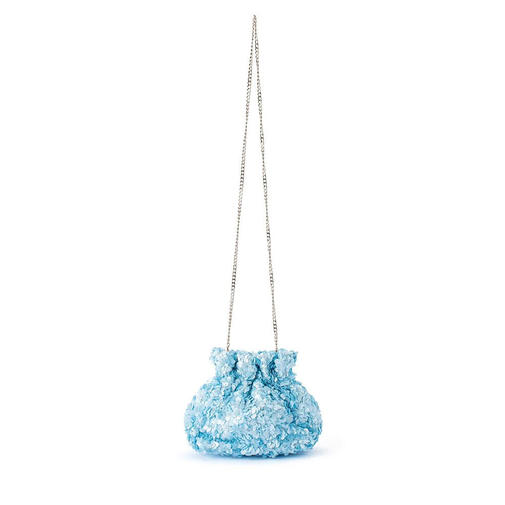 Olga Berg Mattie Sequin Pouch - Blue
