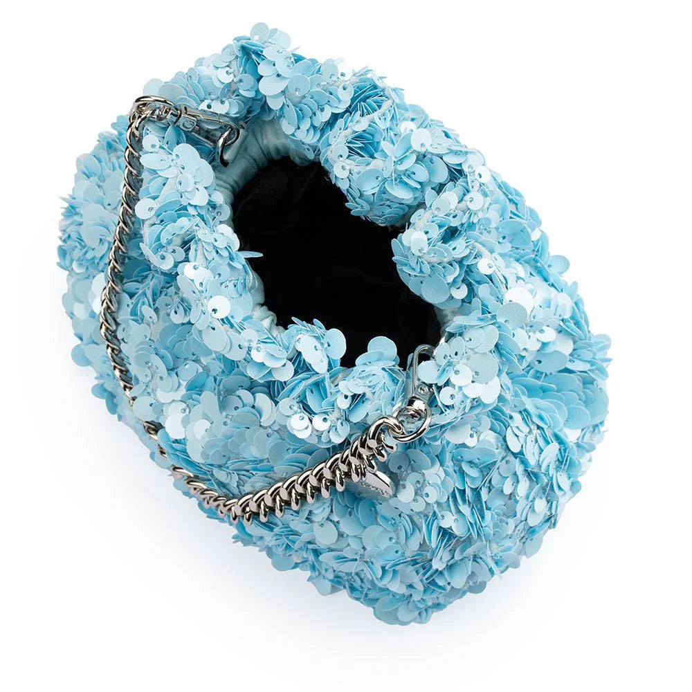 Olga Berg Mattie Sequin Pouch - Blue