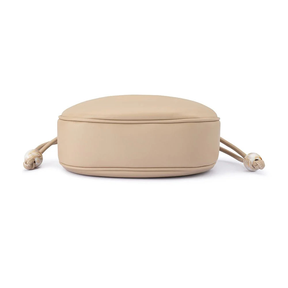 Olga Berg Mavis Acrylic Handle Pouch - Natural