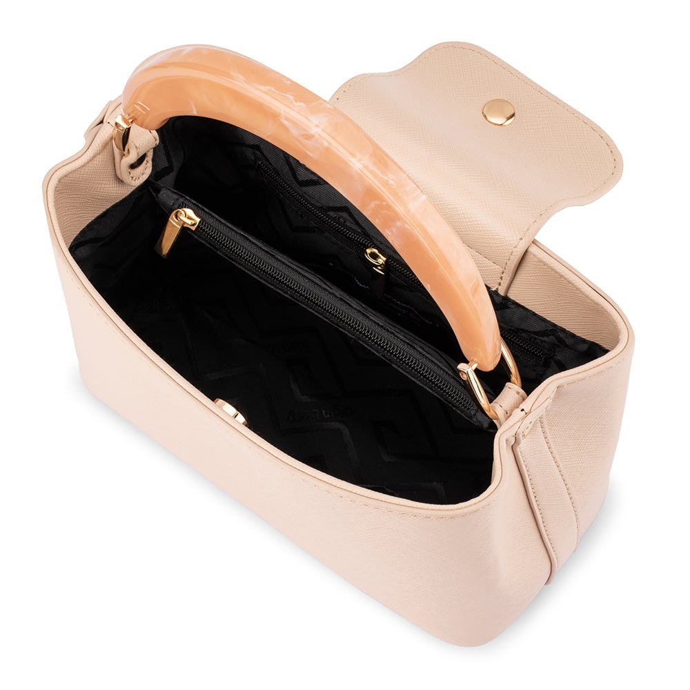 Olga Berg Olivia Top Handle Bag - Natural