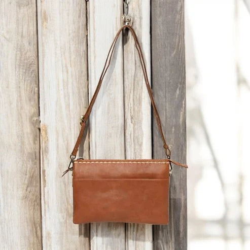 Cosgrove & Co Jenna Compartment Cross Body Bag - Tobacco