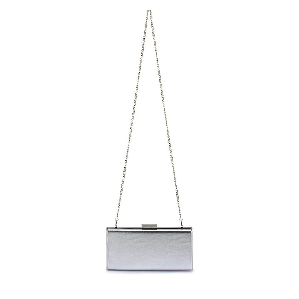 Olga Berg SAMANTHA Slimline Clutch - Silver
