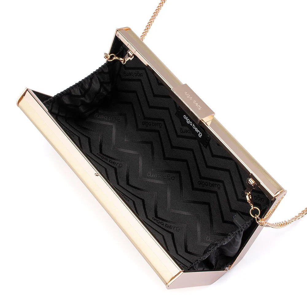 Olga Berg SAMANTHA Slimline Clutch - Gold