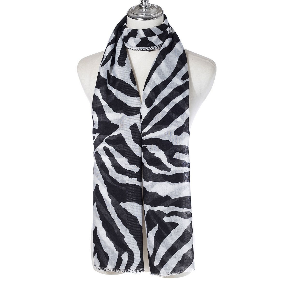 Ivys Wild Trail Zebra Print Scarf