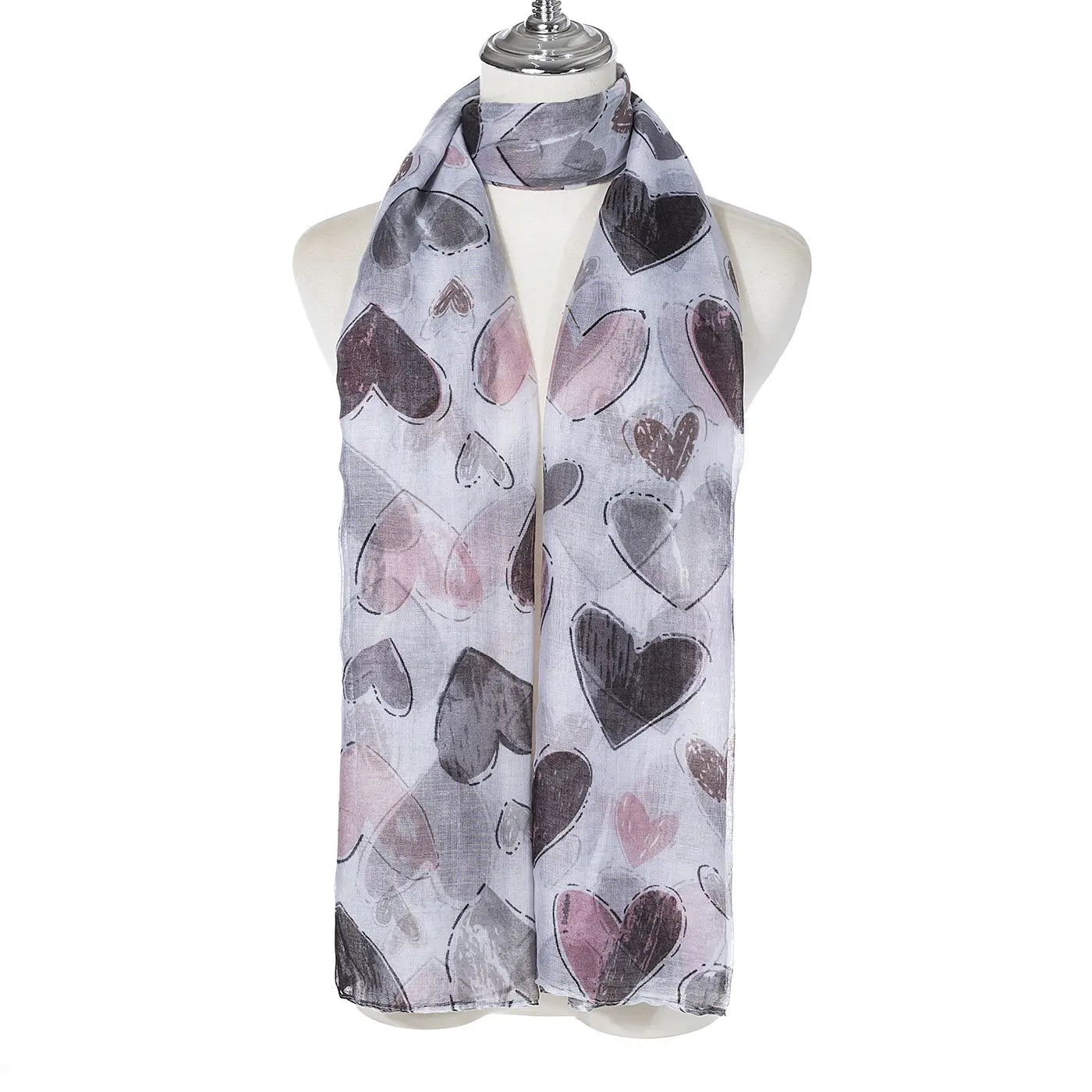 Ivys Watercolour Heart Scarf