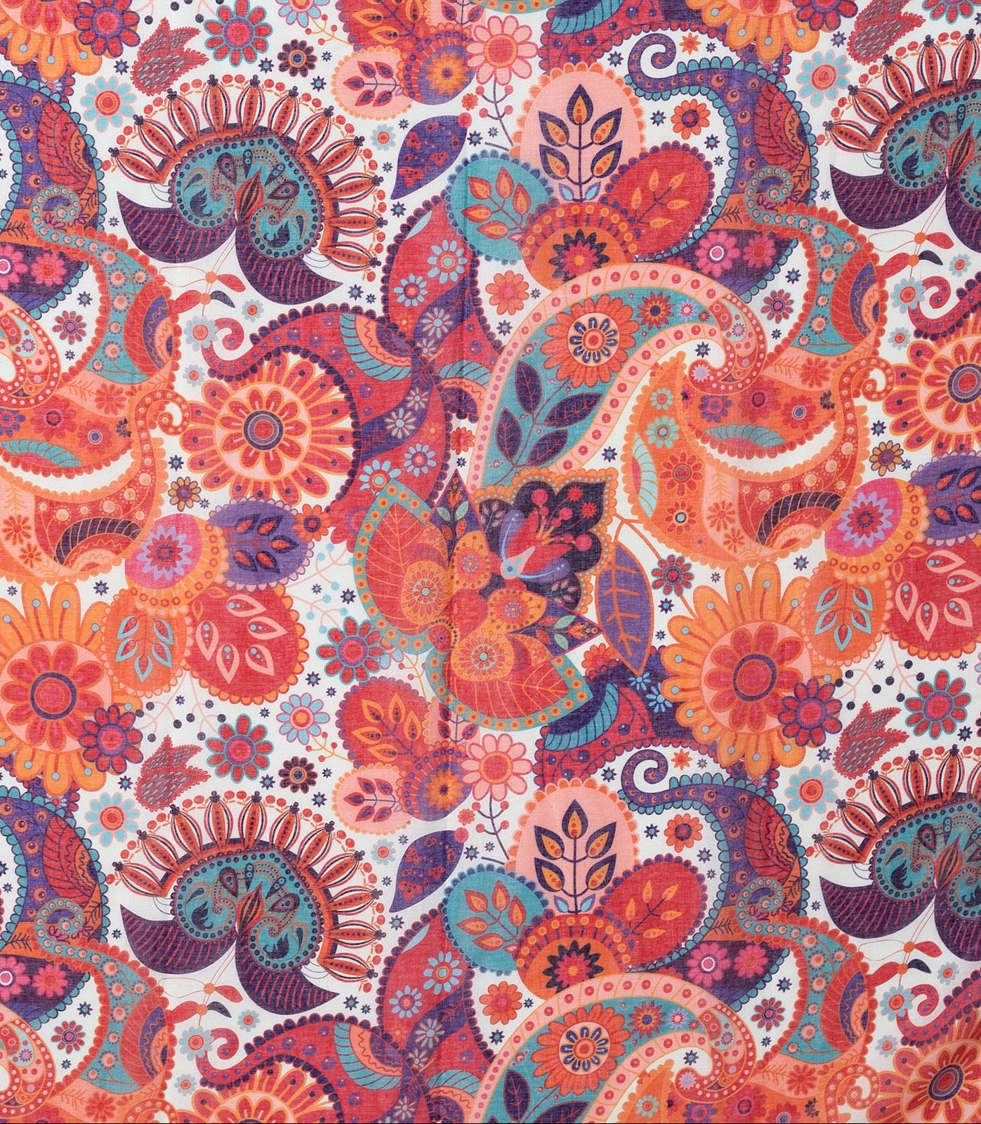Ivys Sunset Paisley Floral Scarf