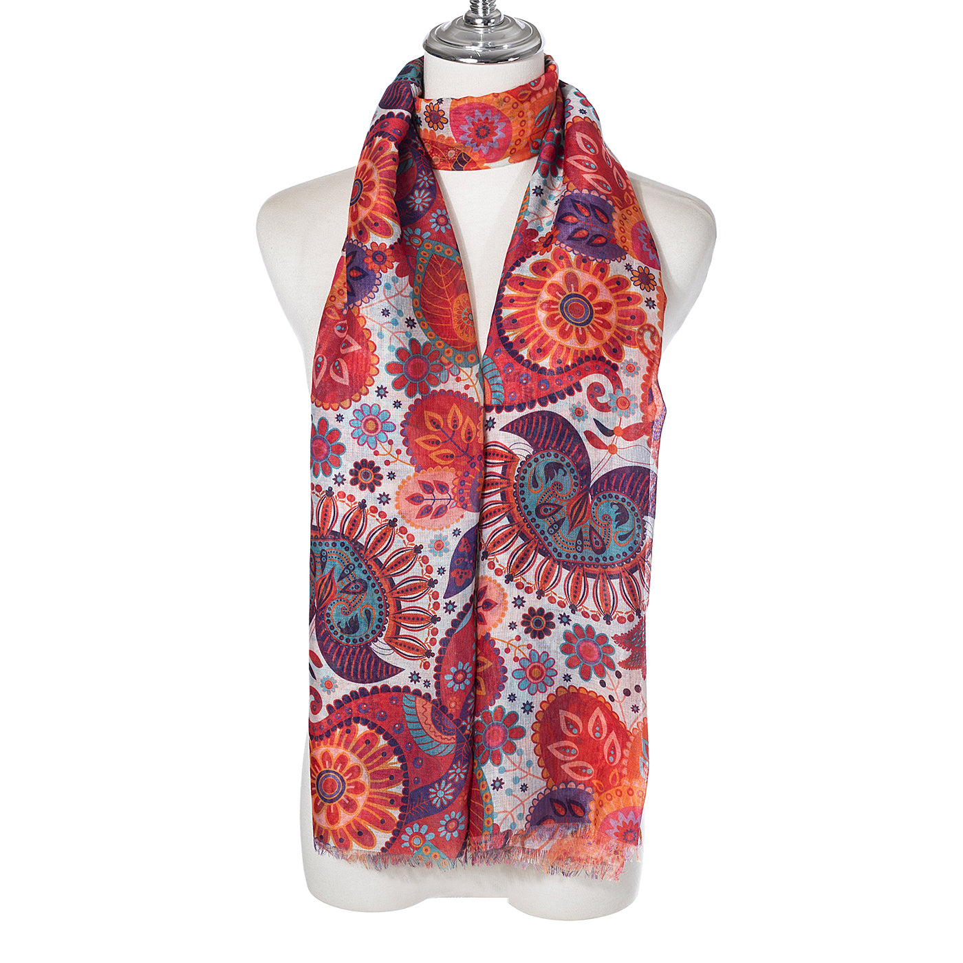 Ivys Sunset Paisley Floral Scarf