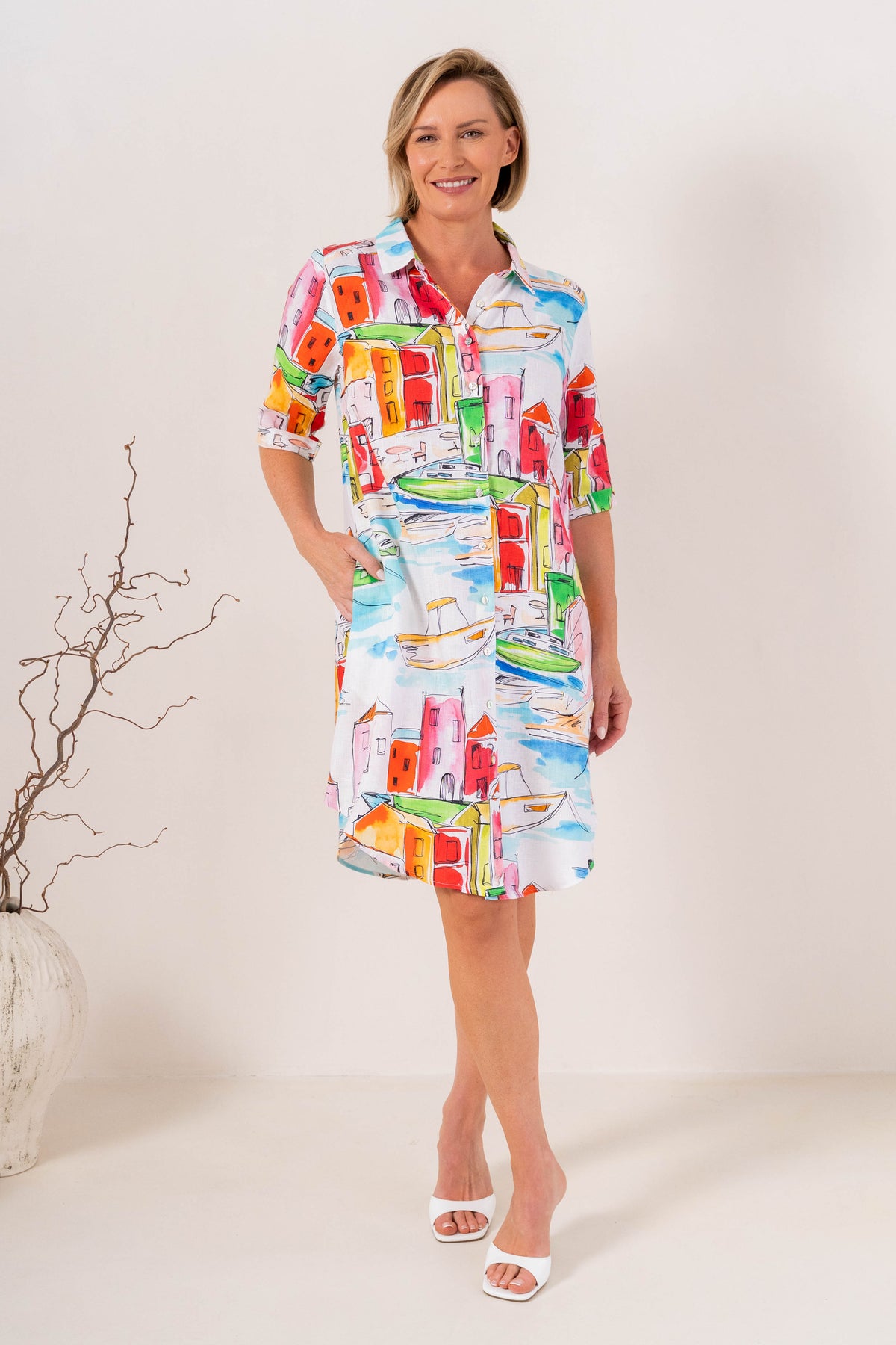 See Saw Shirtmaker Dress - Seaside Print