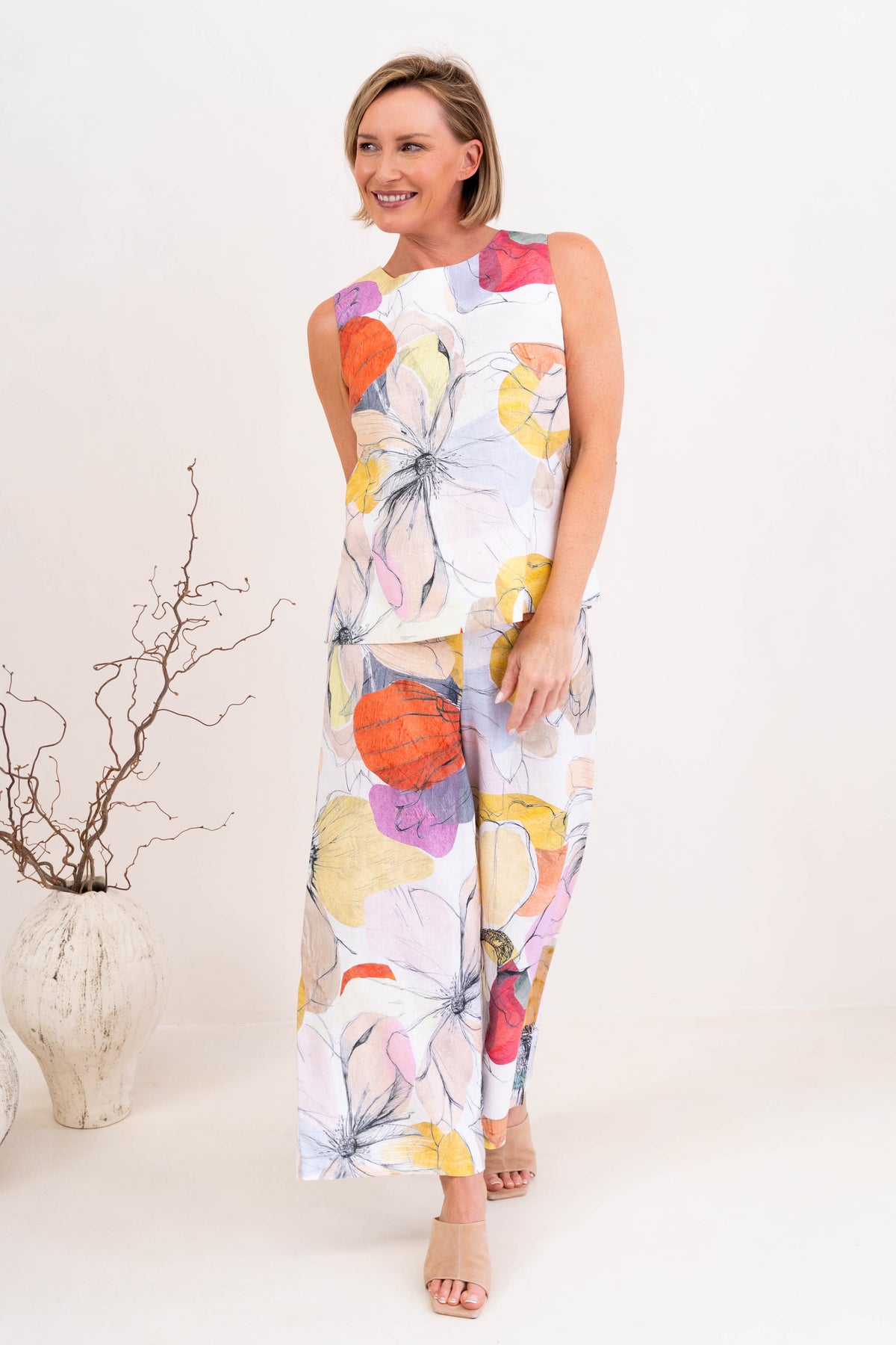 See Saw Palazzo Pant - Petal Drift Print