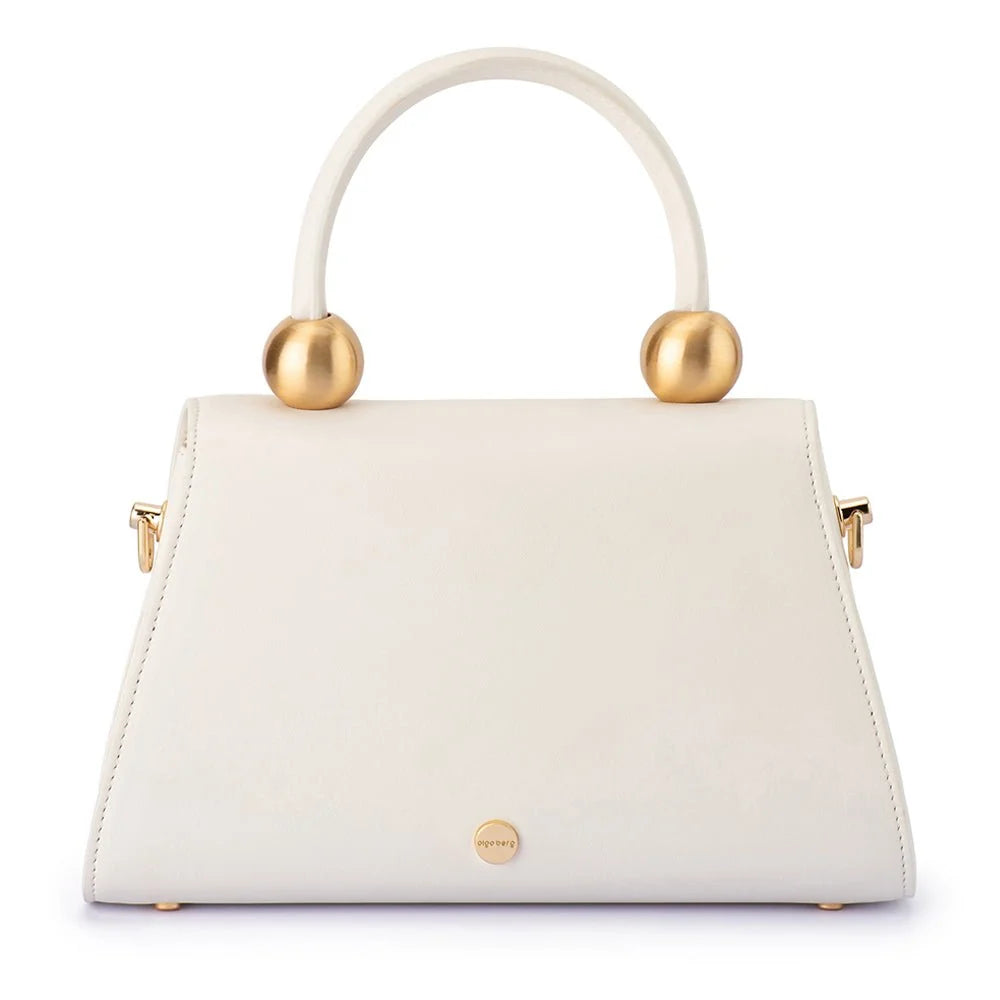 Olga Berg SIREN Top Handle Bag - White