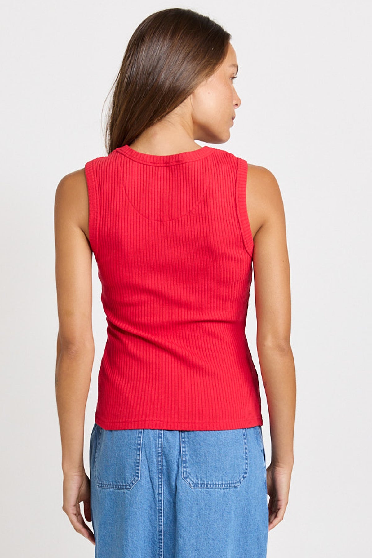 Betty Basics Francis Rib Tank - Red