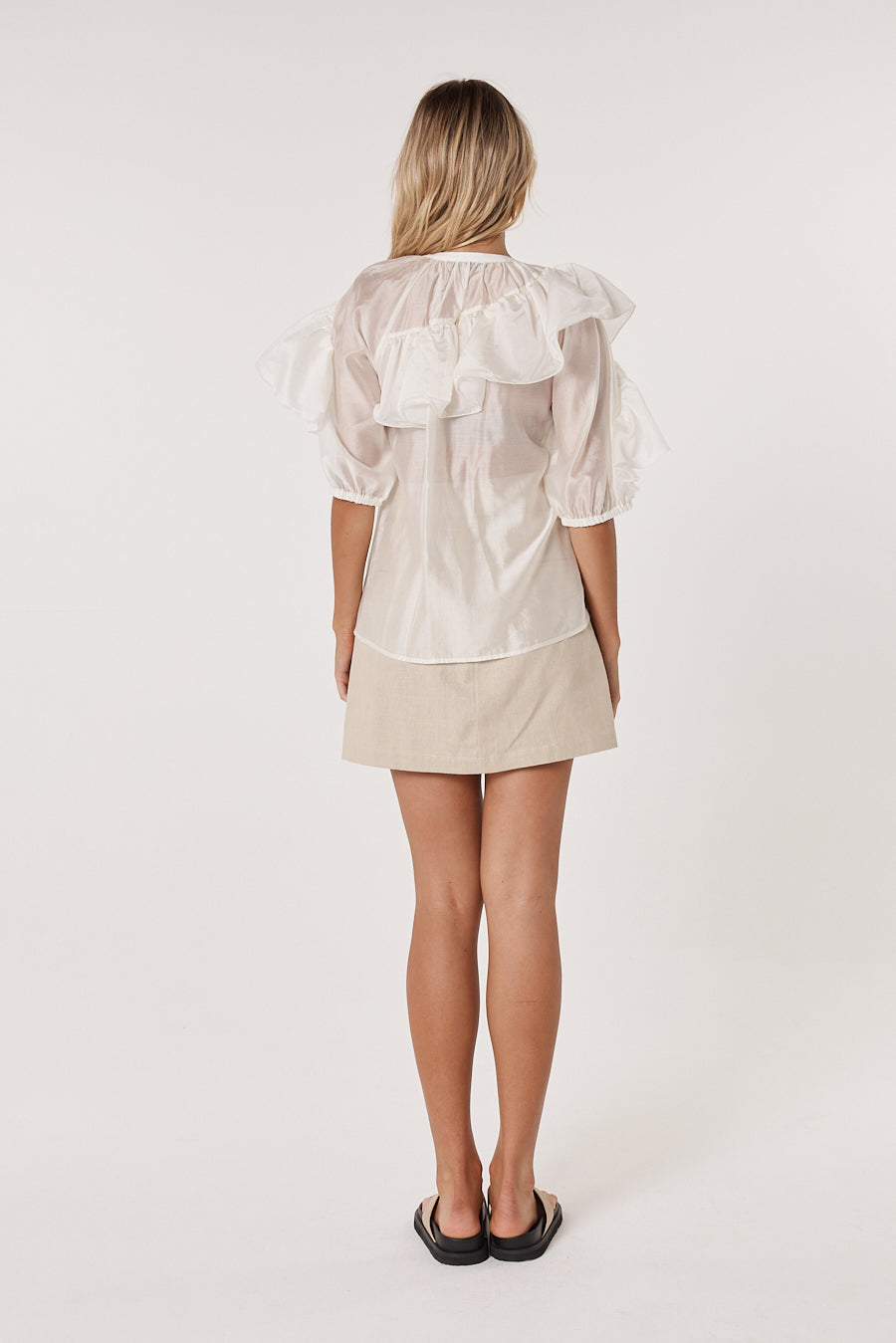 Fate+Becker Celeste Ruffled Blouse - Ivory