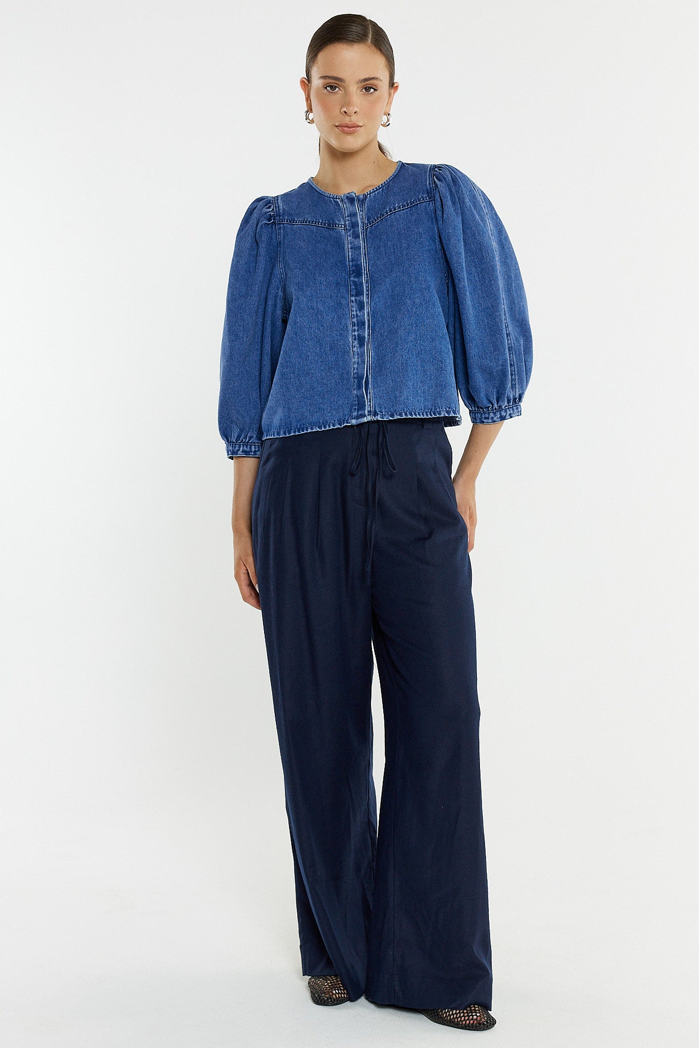 Sass Hayes Denim Shirt - Classic Blue