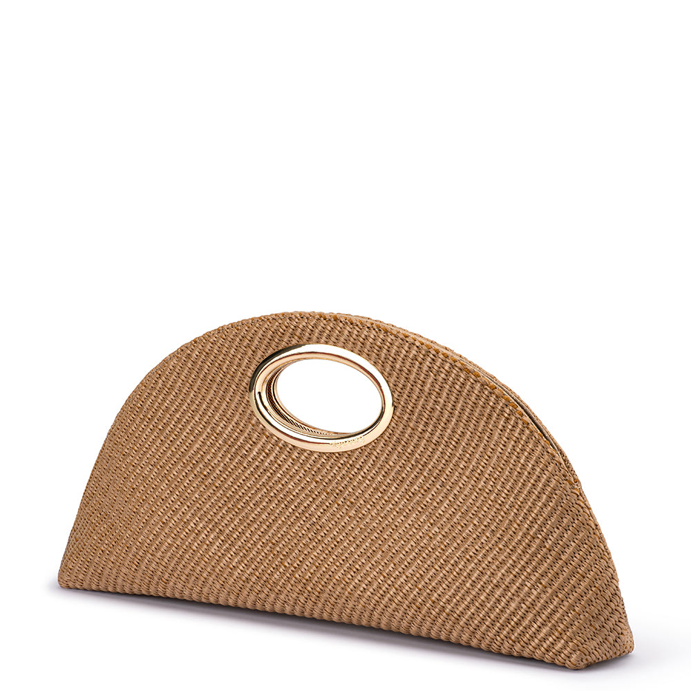 Olga Berg GEENA Straw Bag - Natural