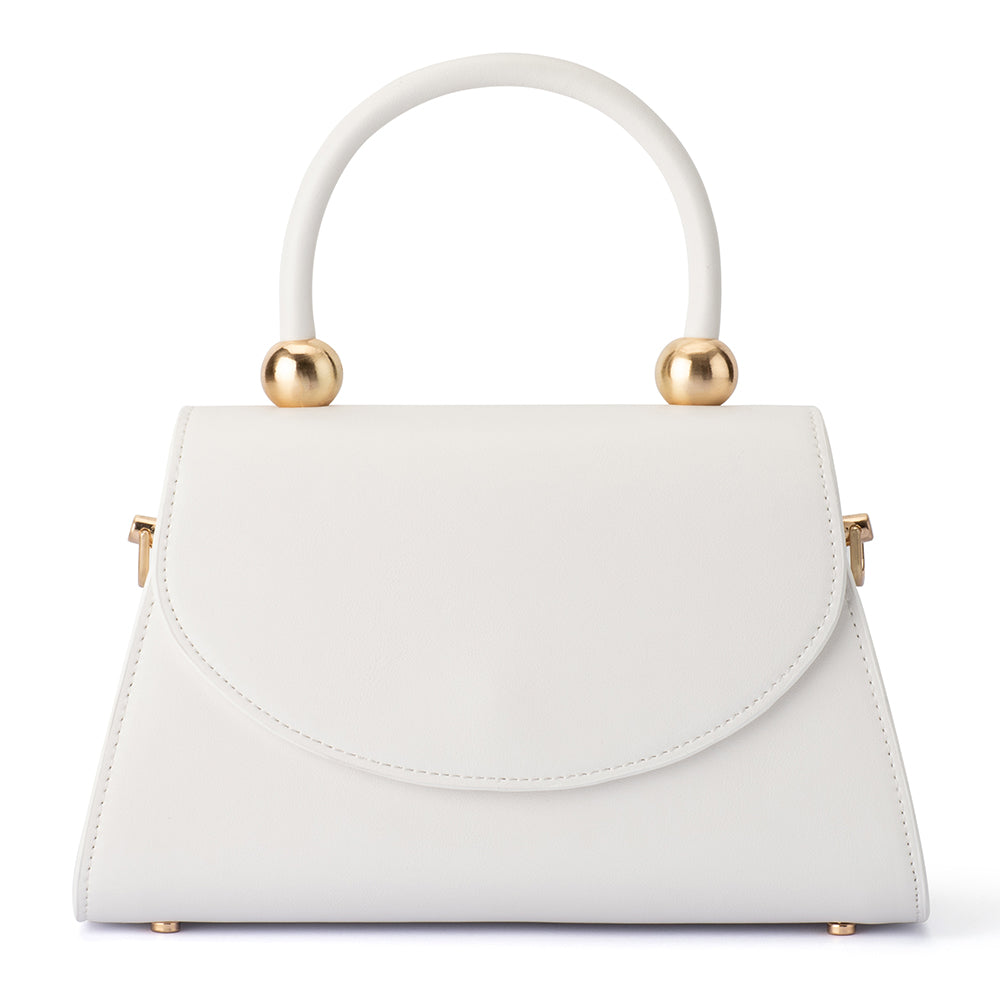 Olga Berg SIREN Top Handle Bag - White