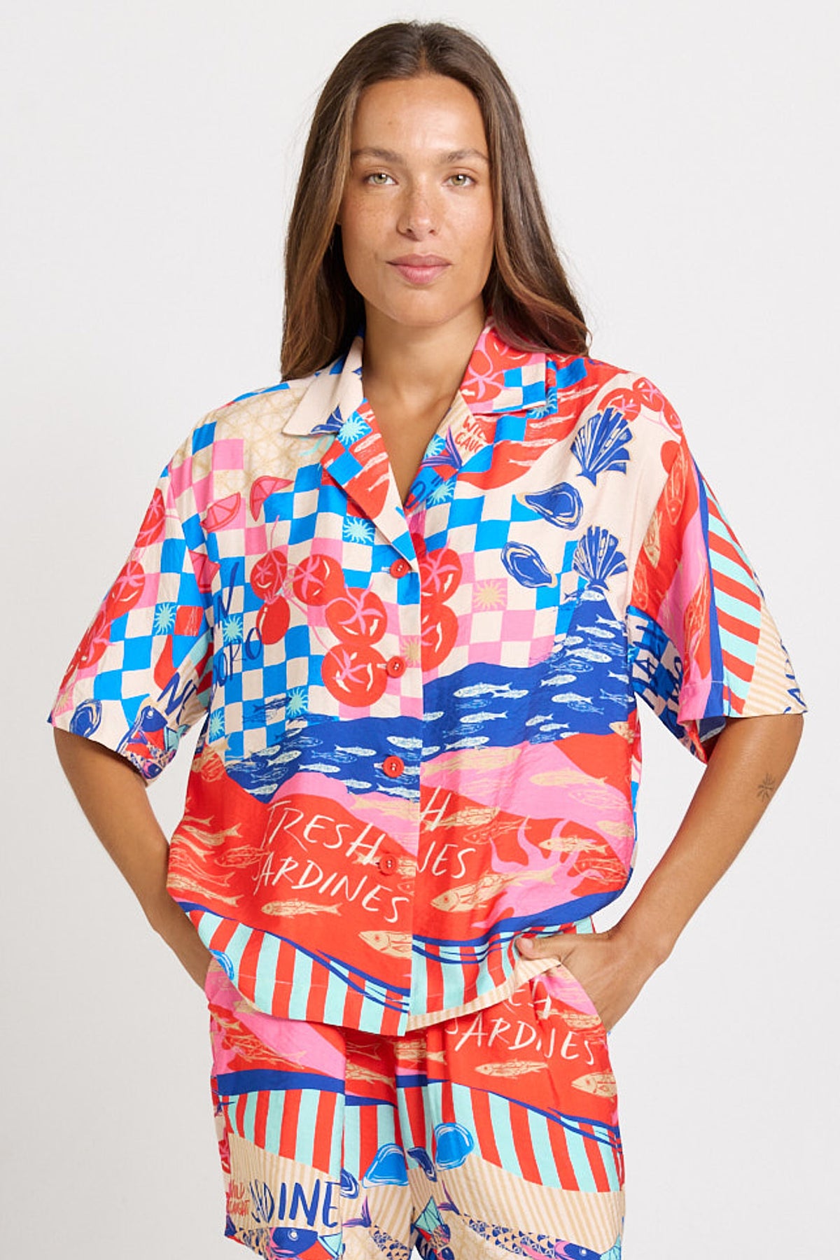 Betty Basics Sable Shirt - Mediterranean