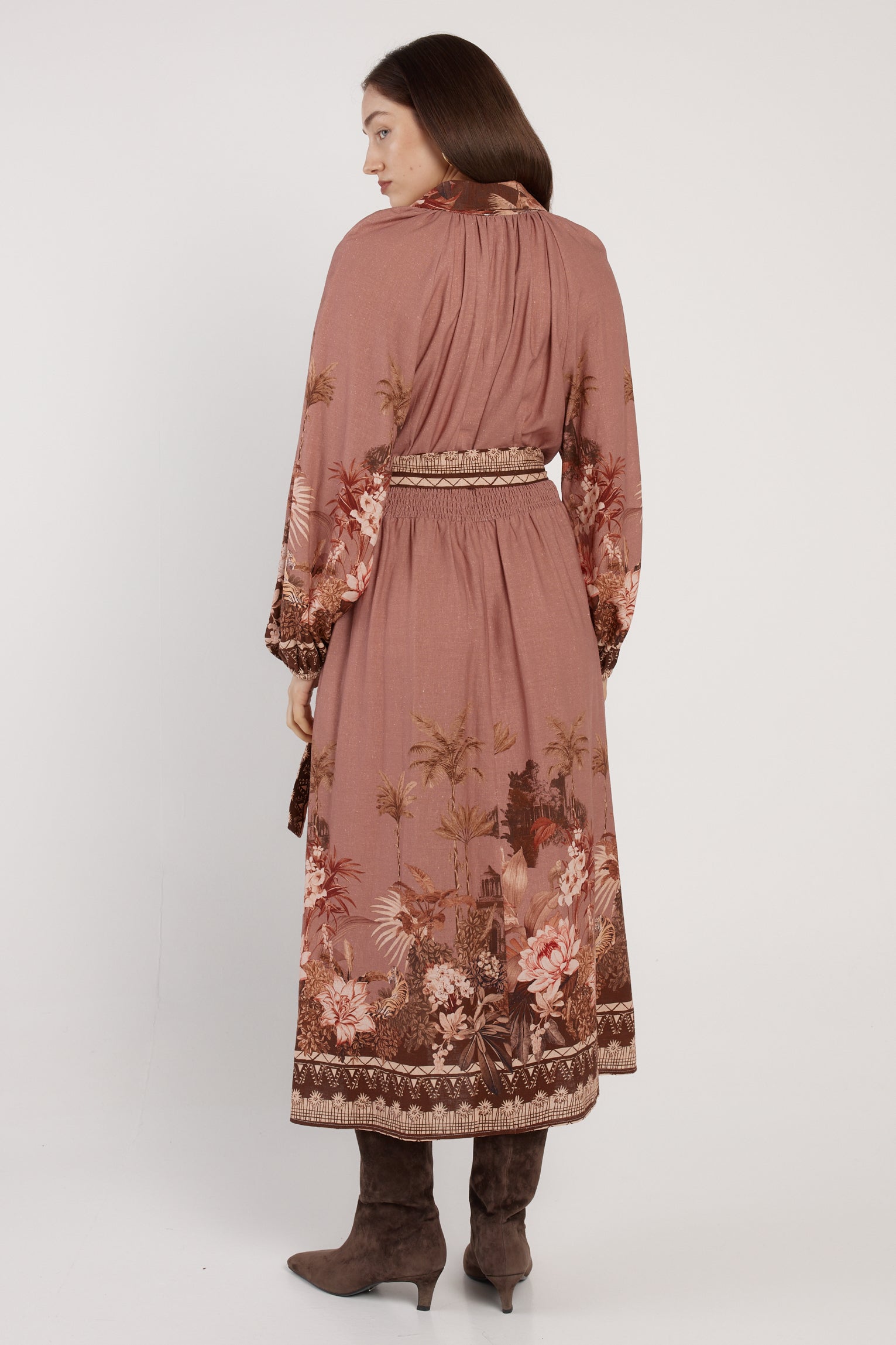 Fate+Becker Nina Shirt Dress - Dark Scarf Print