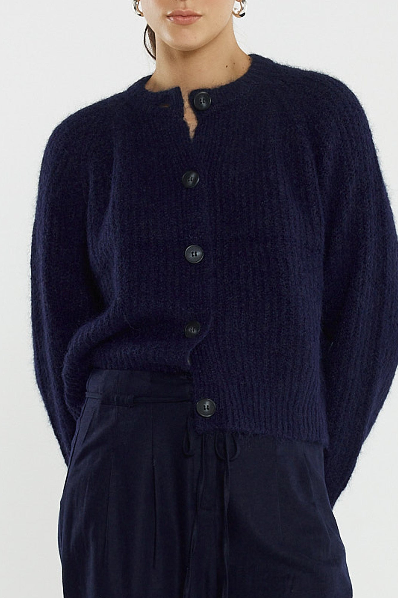Sass Posie Fluffy Cardi - Black