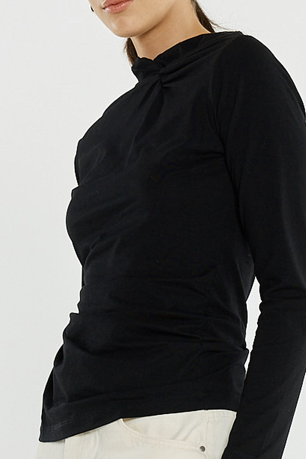 Sass Sophia Twisted Top - Black