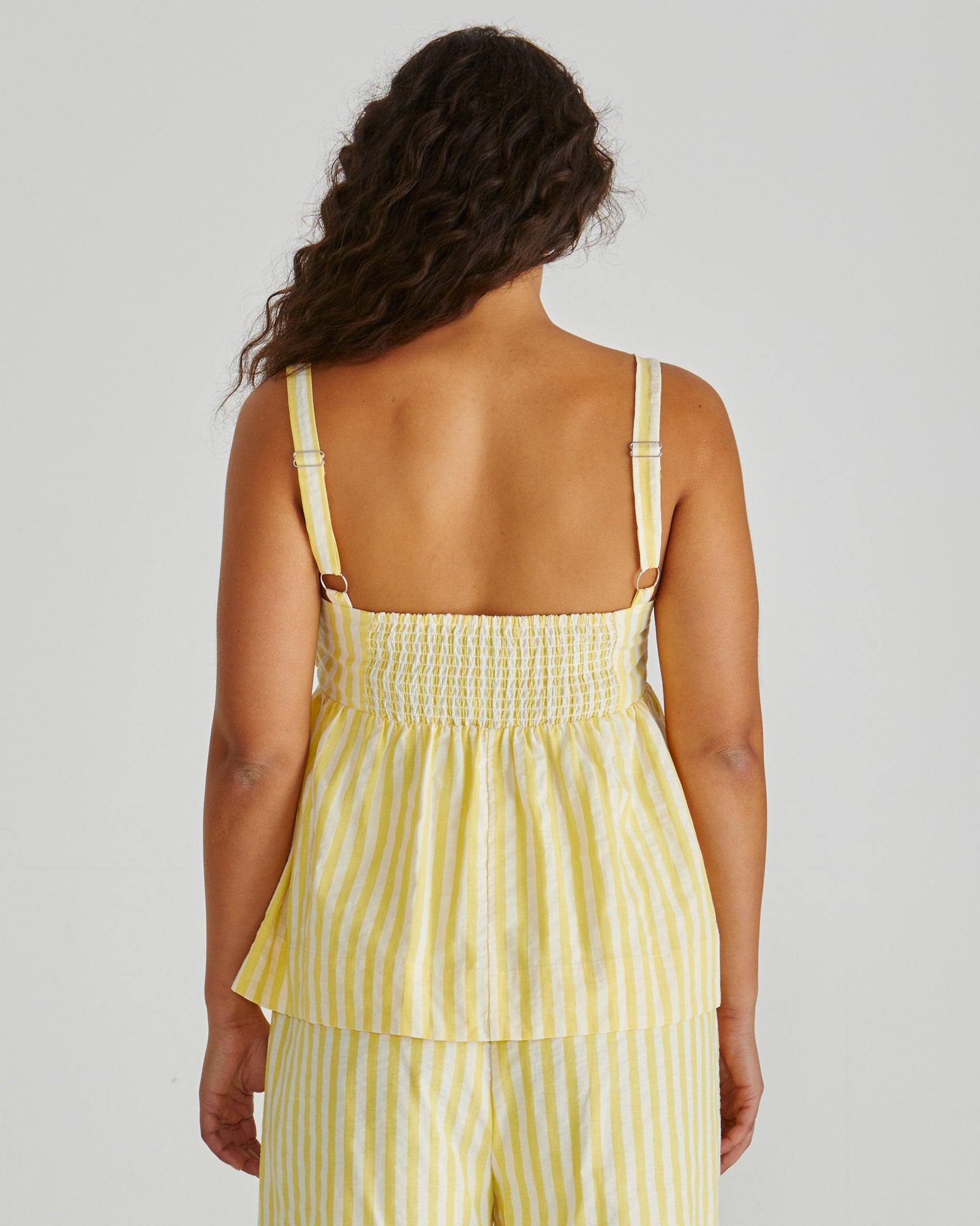 Sass Zane Empire Top - Yellow/White Stripe