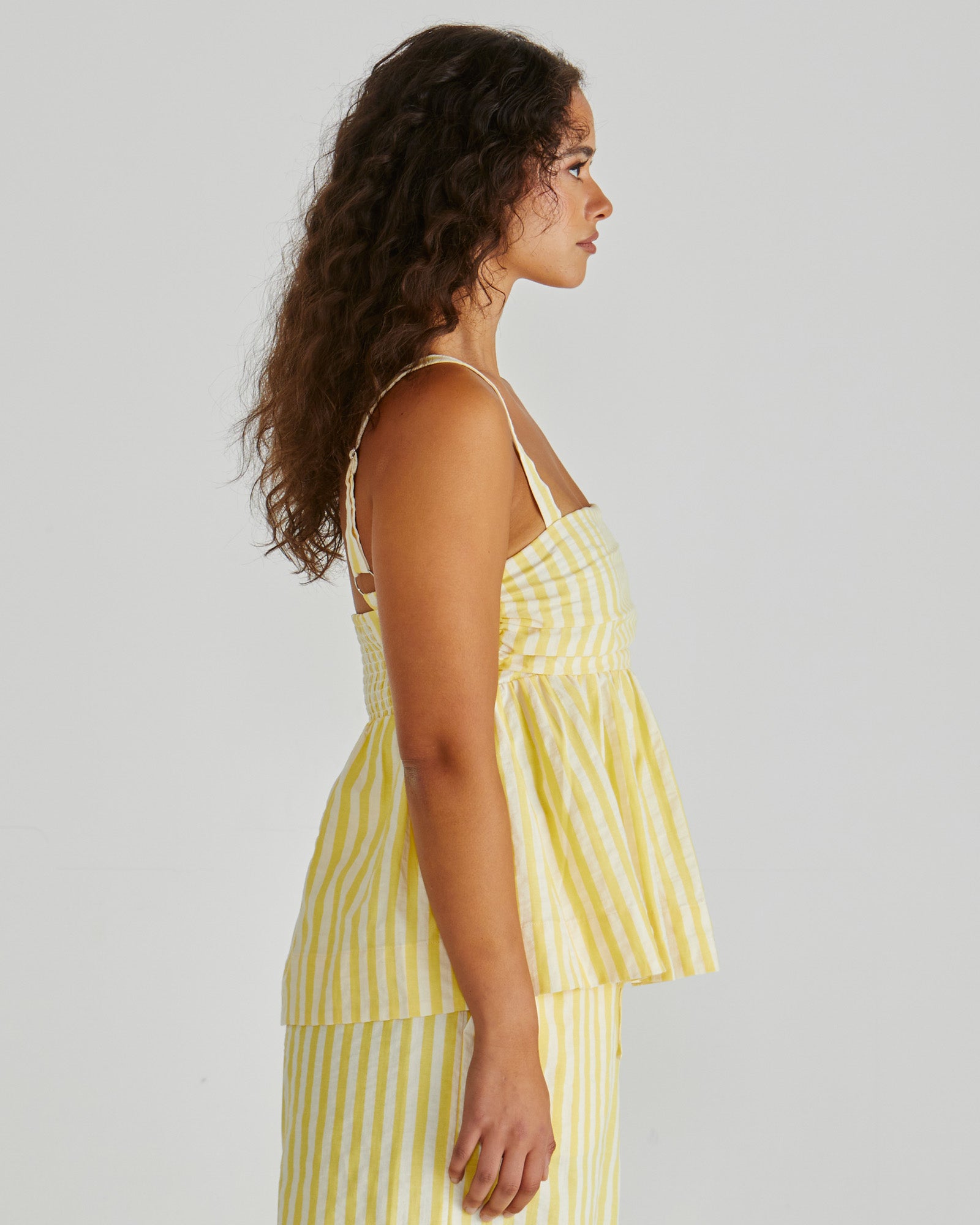 Sass Zane Empire Top - Yellow/White Stripe