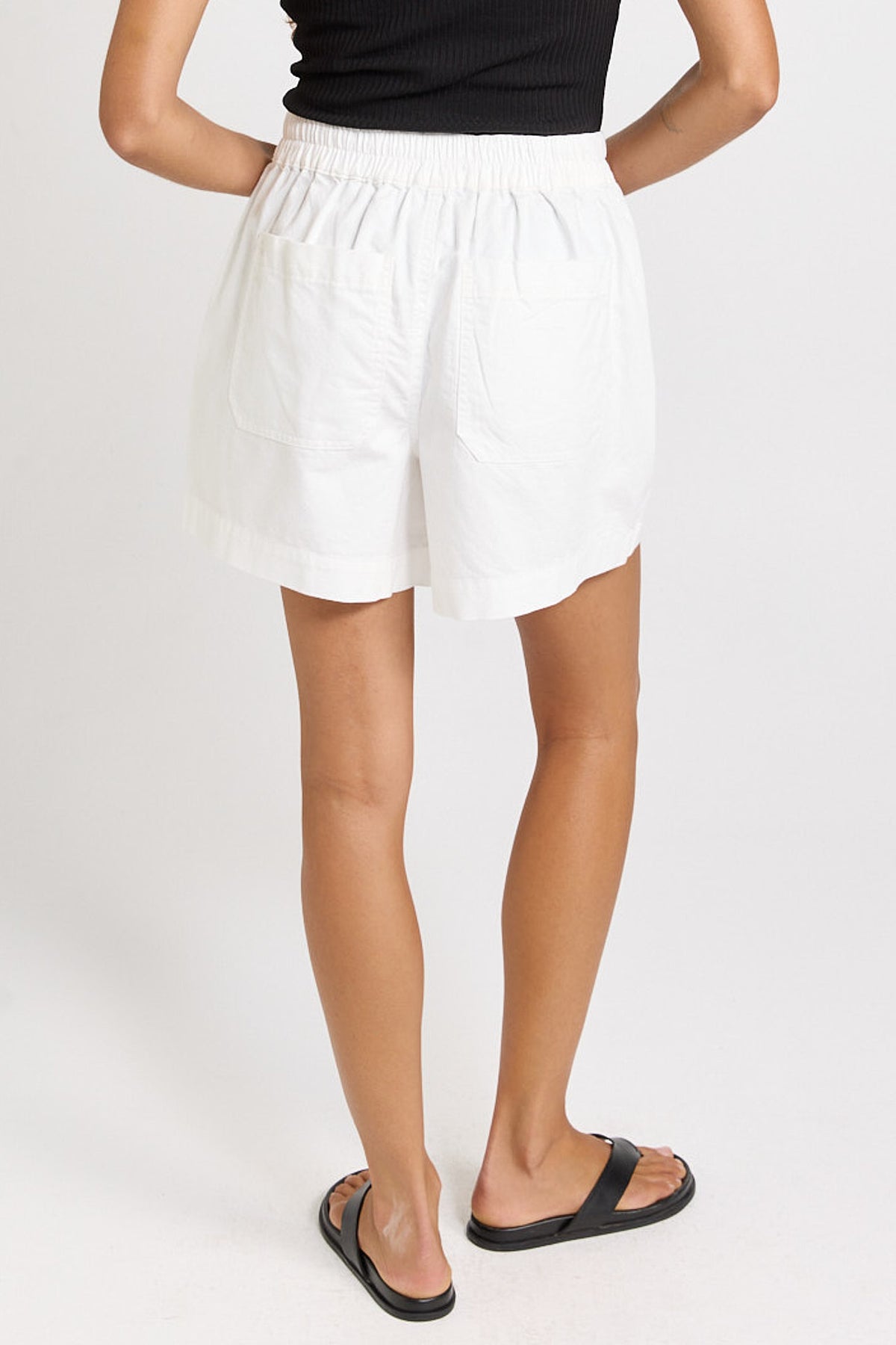 Betty Basics Drew Denim Short - White