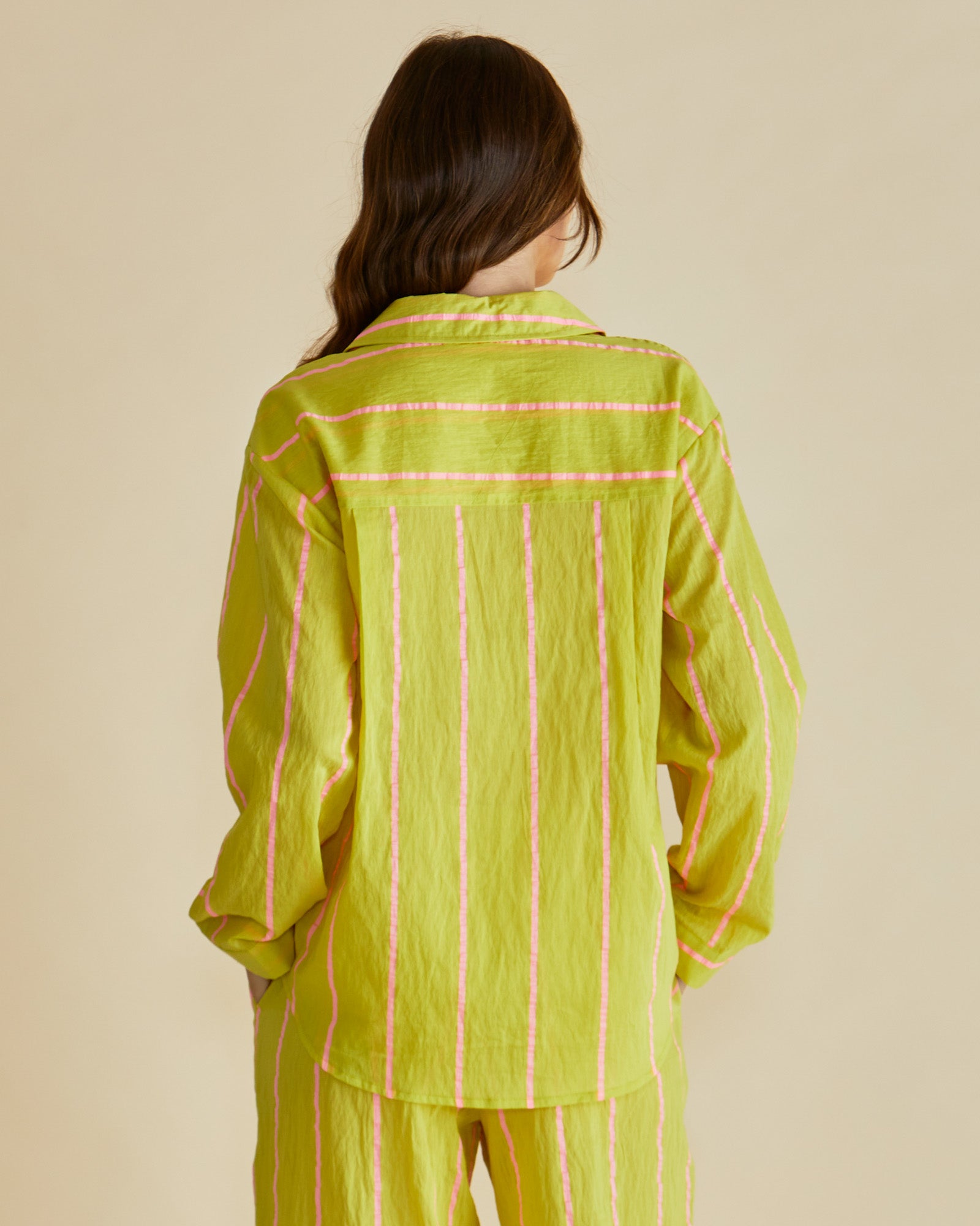 Betty Basics Hayman Shirt - Yellow/Pink Stripe