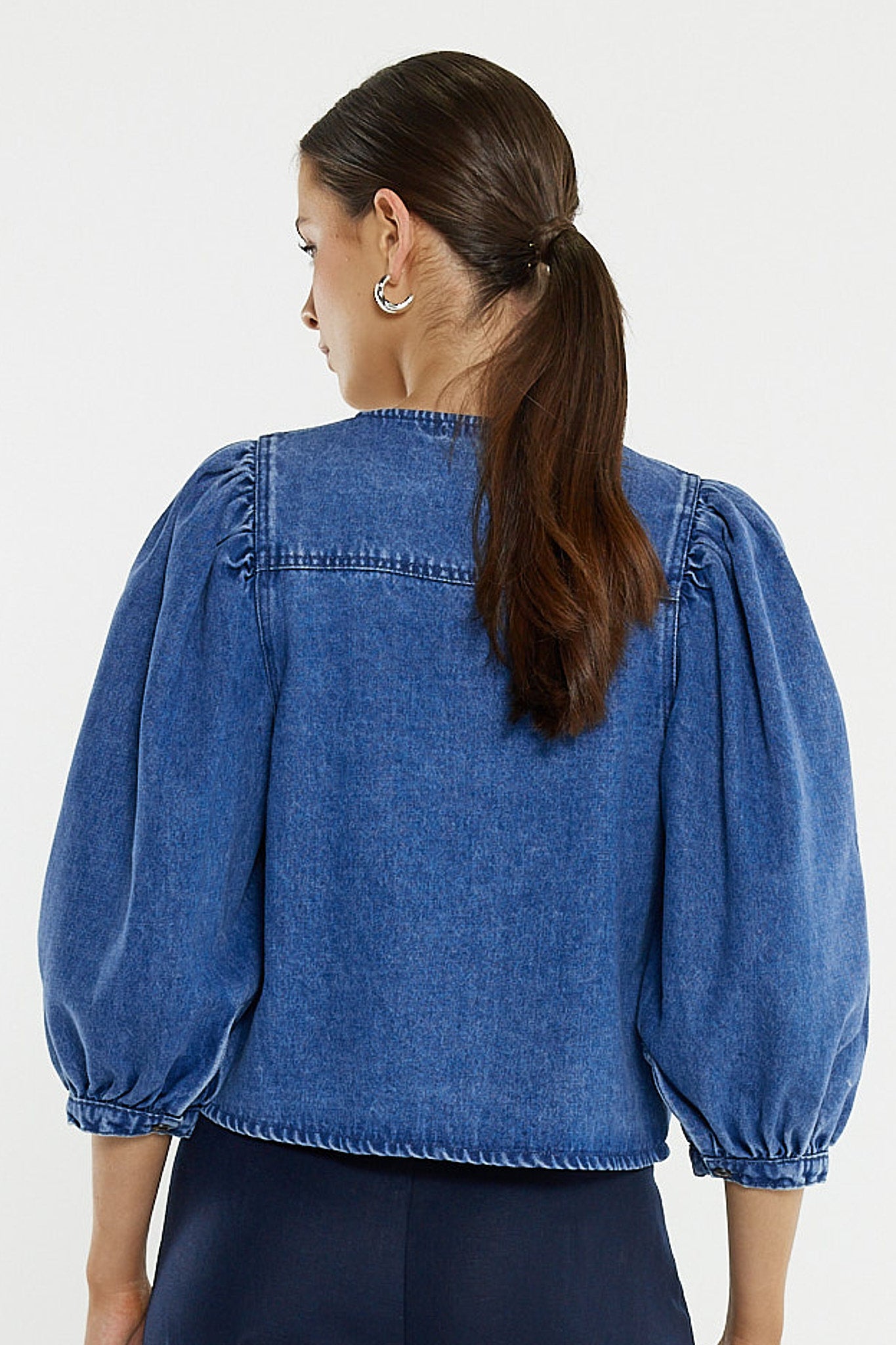 Sass Hayes Denim Shirt - Classic Blue