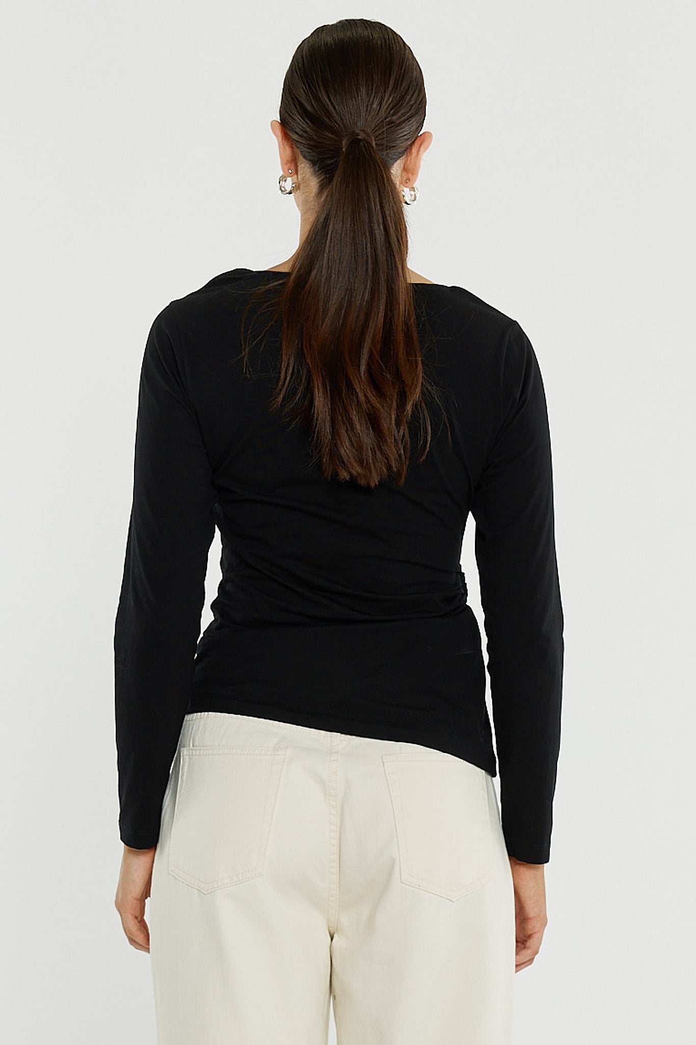 Sass Sophia Twisted Top - Black