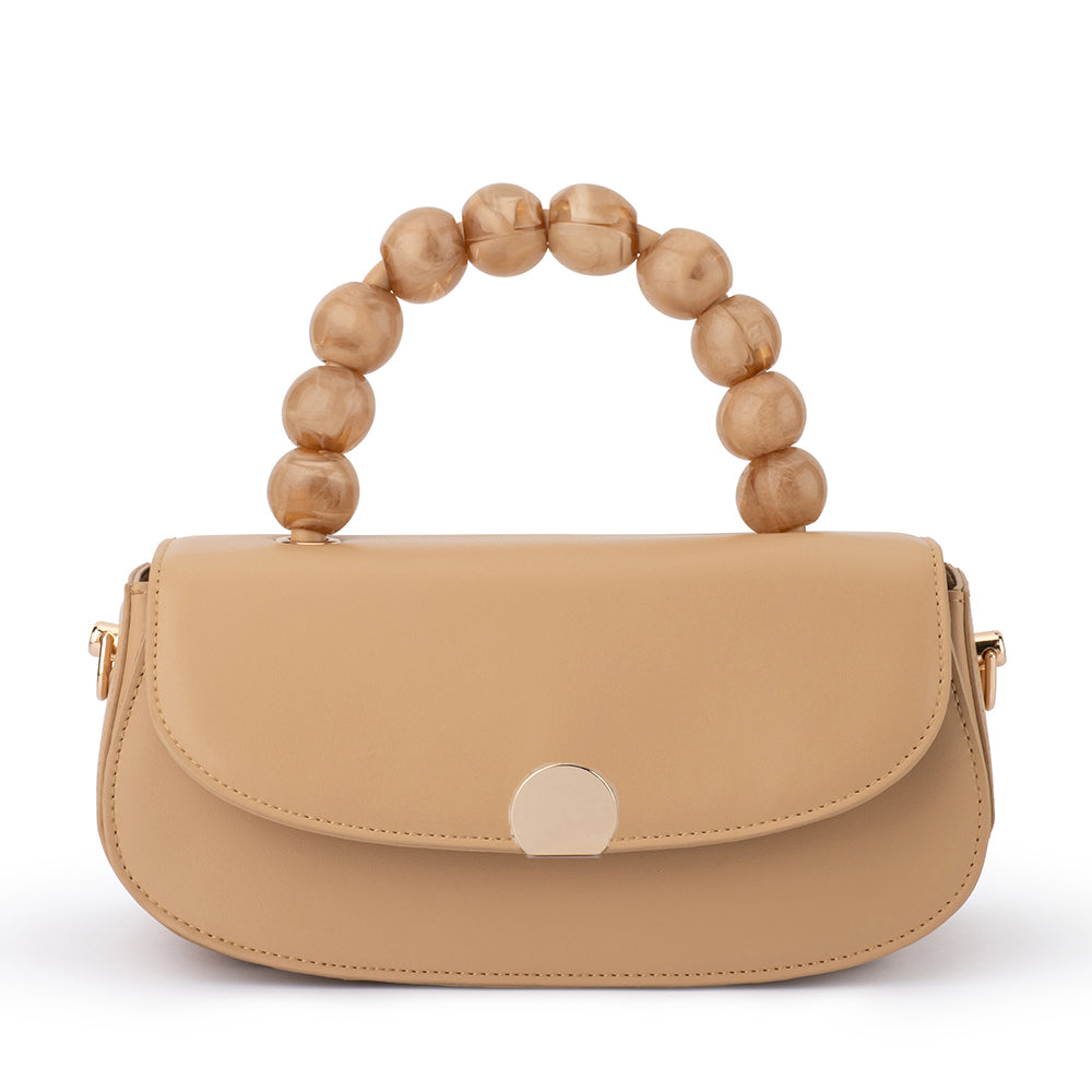 Olga Berg YASMIN Top Handle Bag - Natural