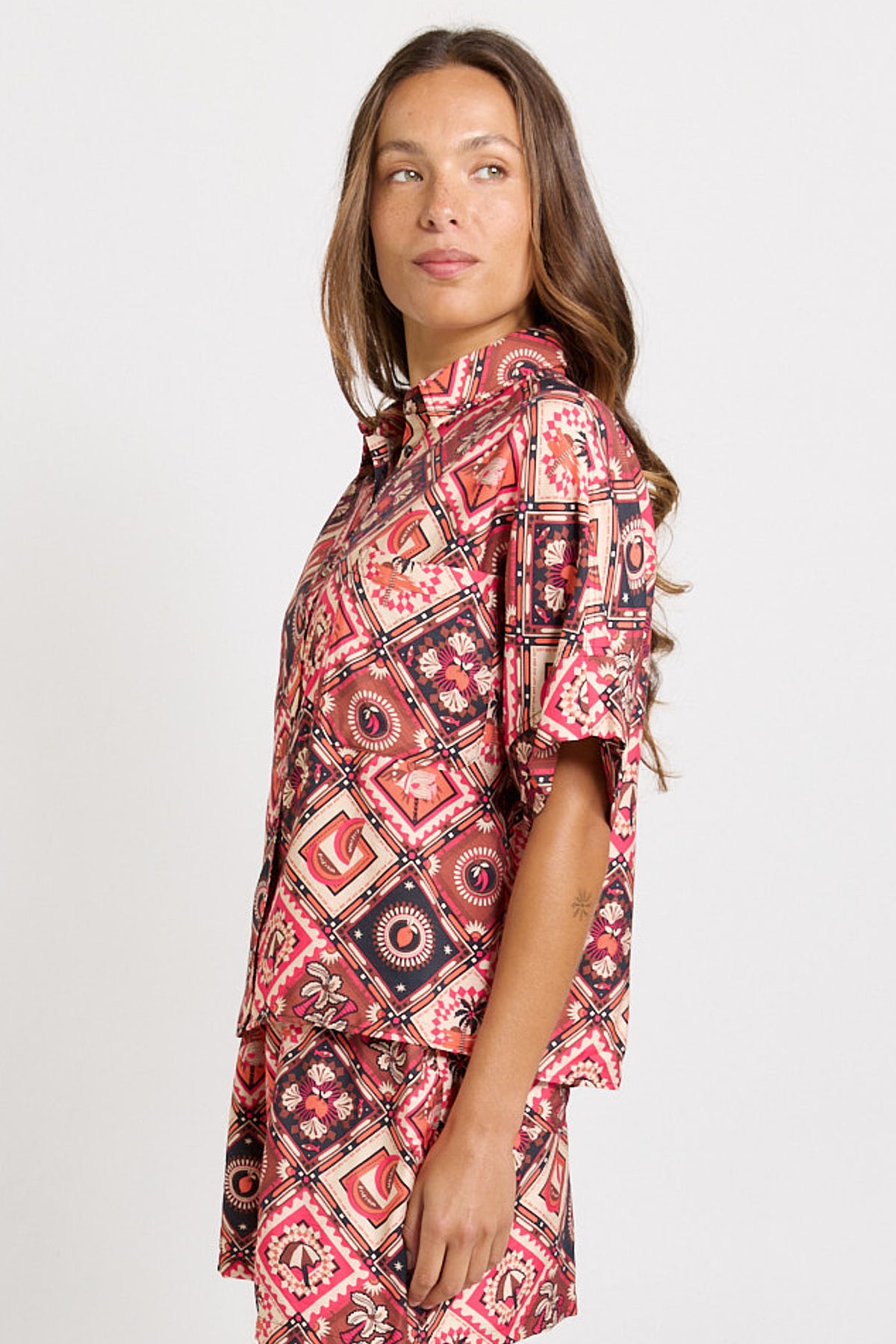 Betty Basics Sunset Shirt - Coco Print