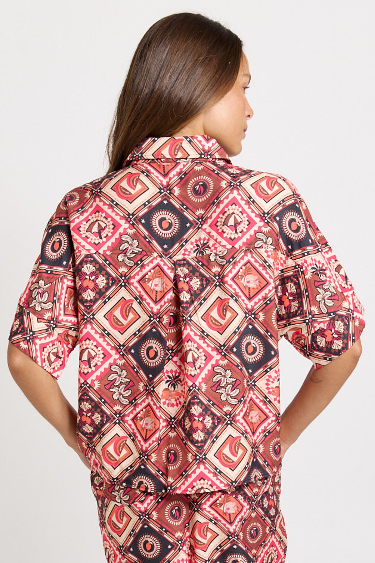 Betty Basics Sunset Shirt - Coco Print