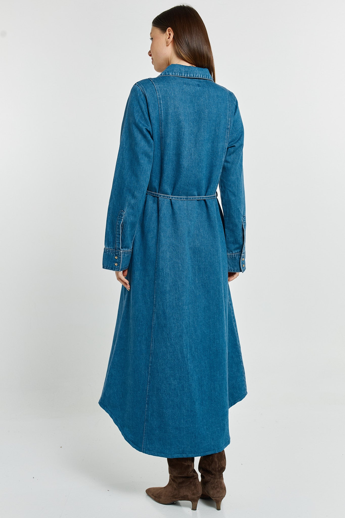 Betty Basics Nico Denim Dress - Mid Blue
