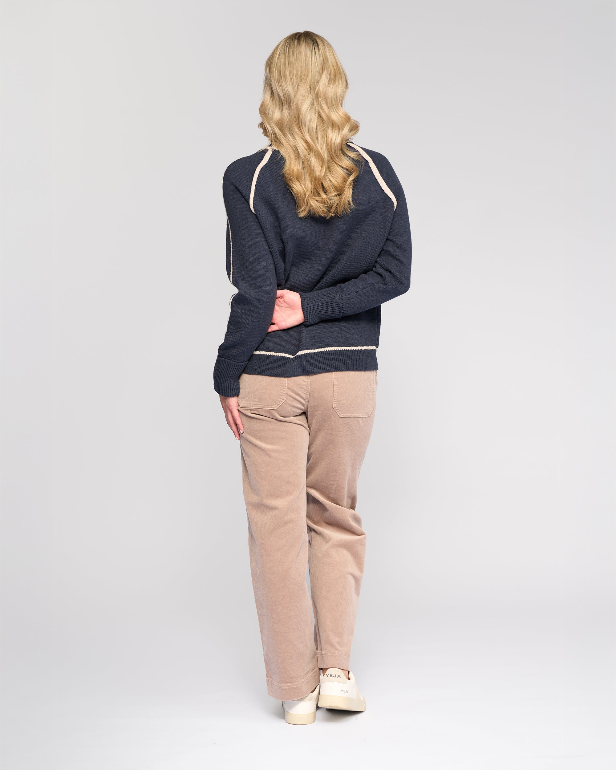 Vassalli Zane Sweater - Ink/Oat
