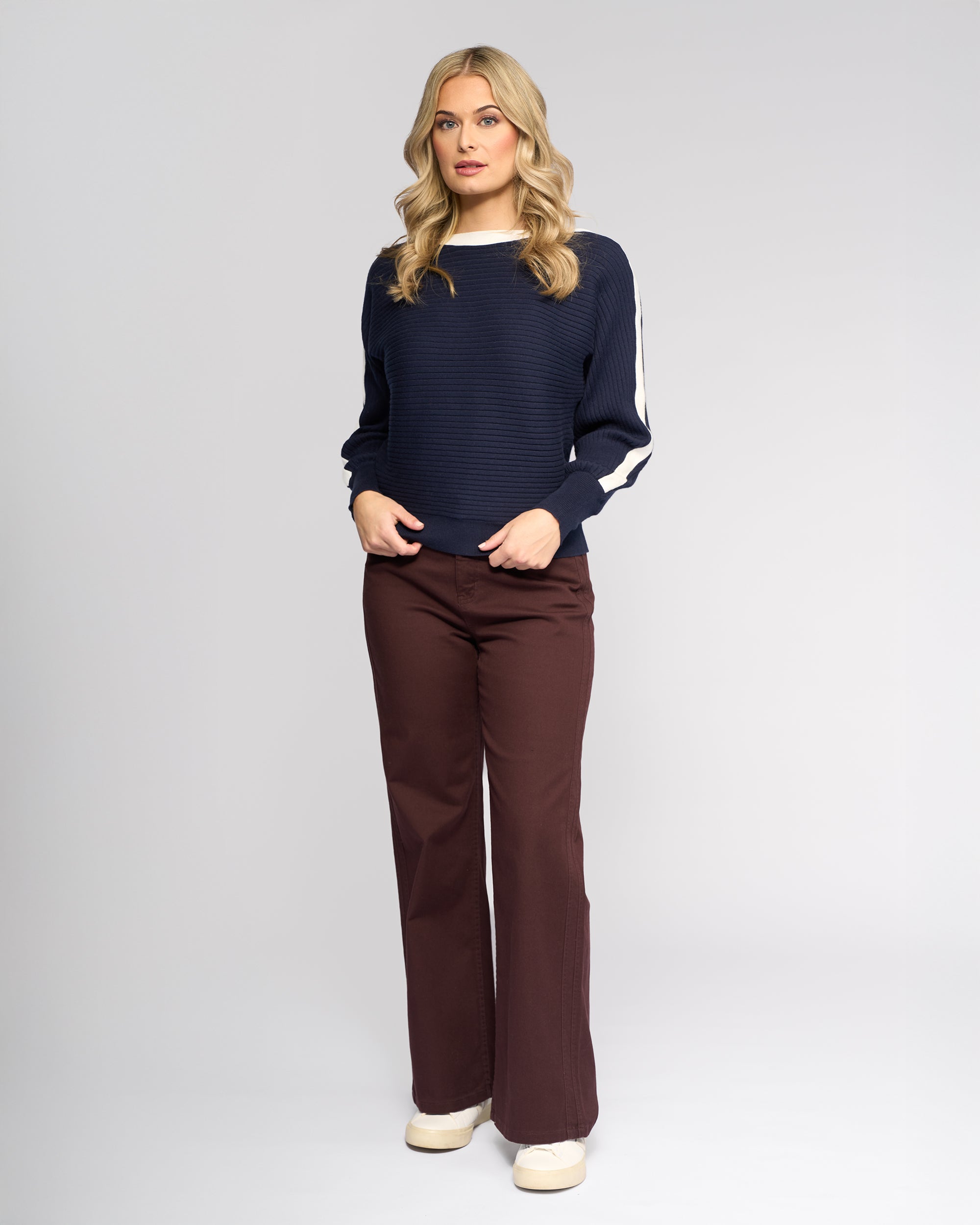 Vassalli Kiki Sweater - Ink/Winter White