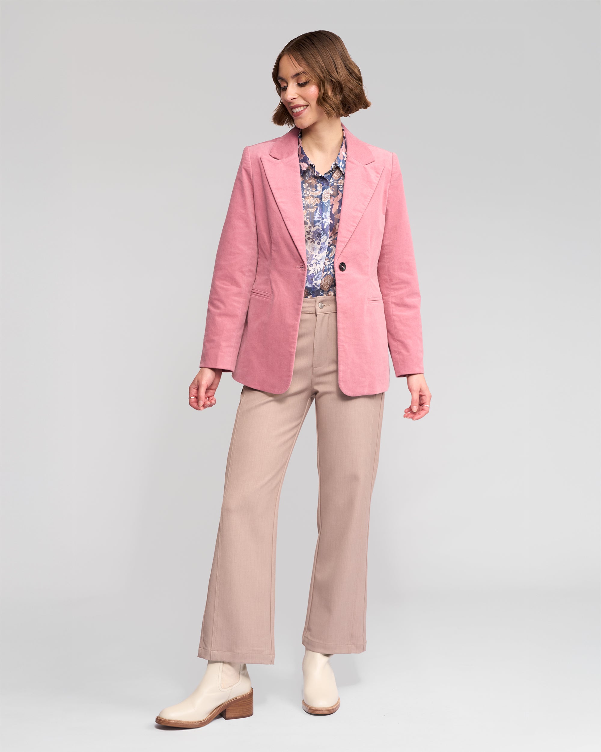 Vassalli Gallery Blazer - Dusty Pink